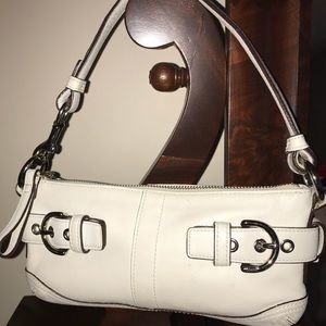 COACH Small Creamy White Leather Purse